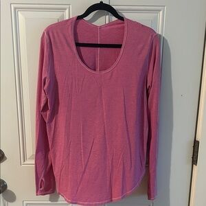 Lululemon Athletica Pink Long Sleeve Blouse